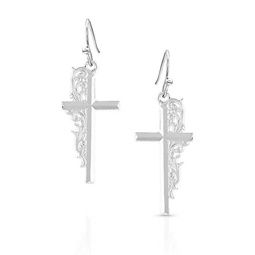 Montana Silversmith Artistry Faith Cross Earrings