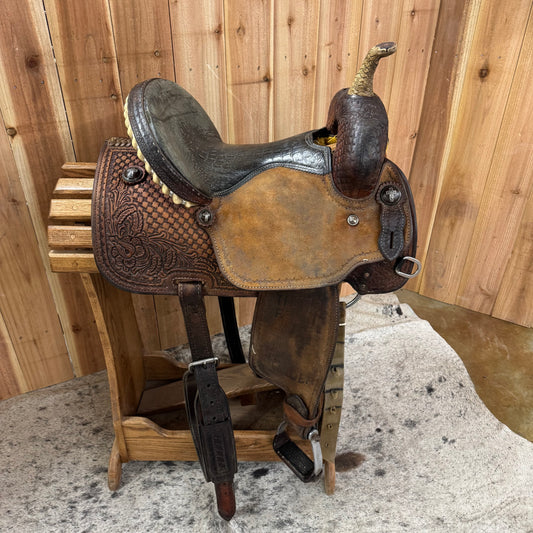 Used Sloan Barrel Saddle, 14" Seat