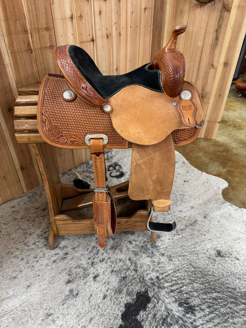 R Bar B Barrel Saddle, 13" Seat
