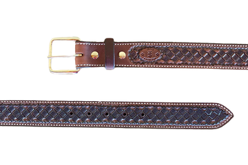Texas Saddlery Men's Chocolate Waffle Belt