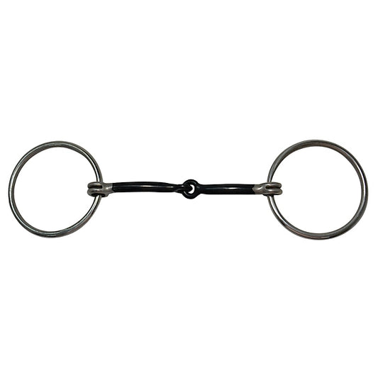Diamond R Medium Loose Ring Sweet Iron Snaffle Bit