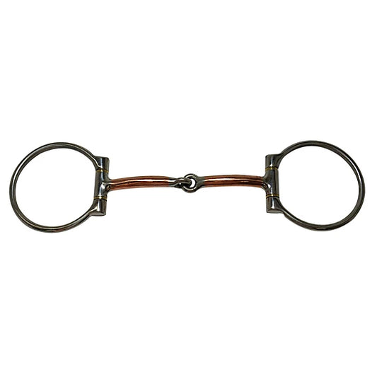 Diamond R Offset Dee Copper Snaffle Bit