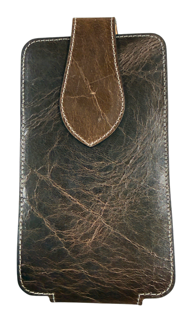 Heritage Brown Leather Cellphone Holder