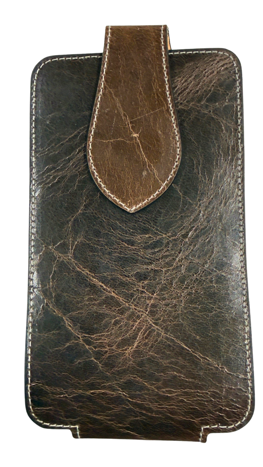 Heritage Brown Leather Cellphone Holder