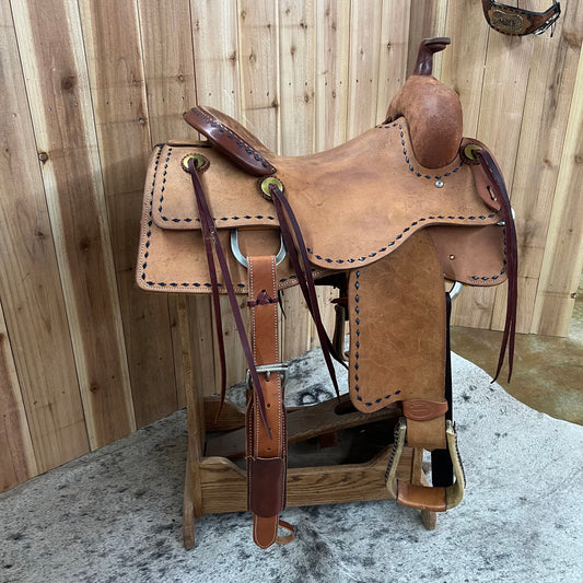 R Bar B Workhorse Ranch Cutter Saddle, 15.5" Seat