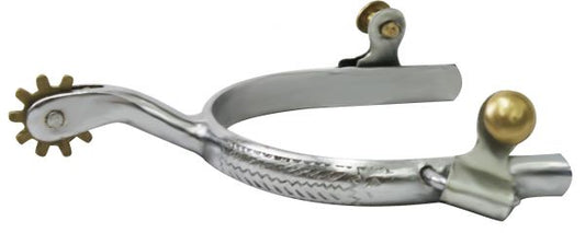 Engraved Men's Chrome Plated Spur
