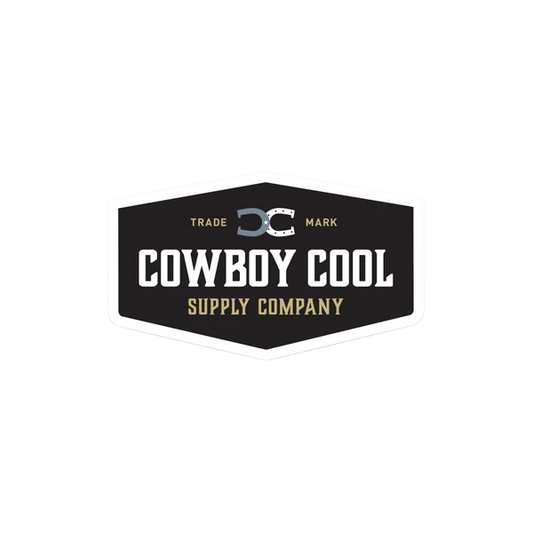 Cowboy Cool Shield Sticker