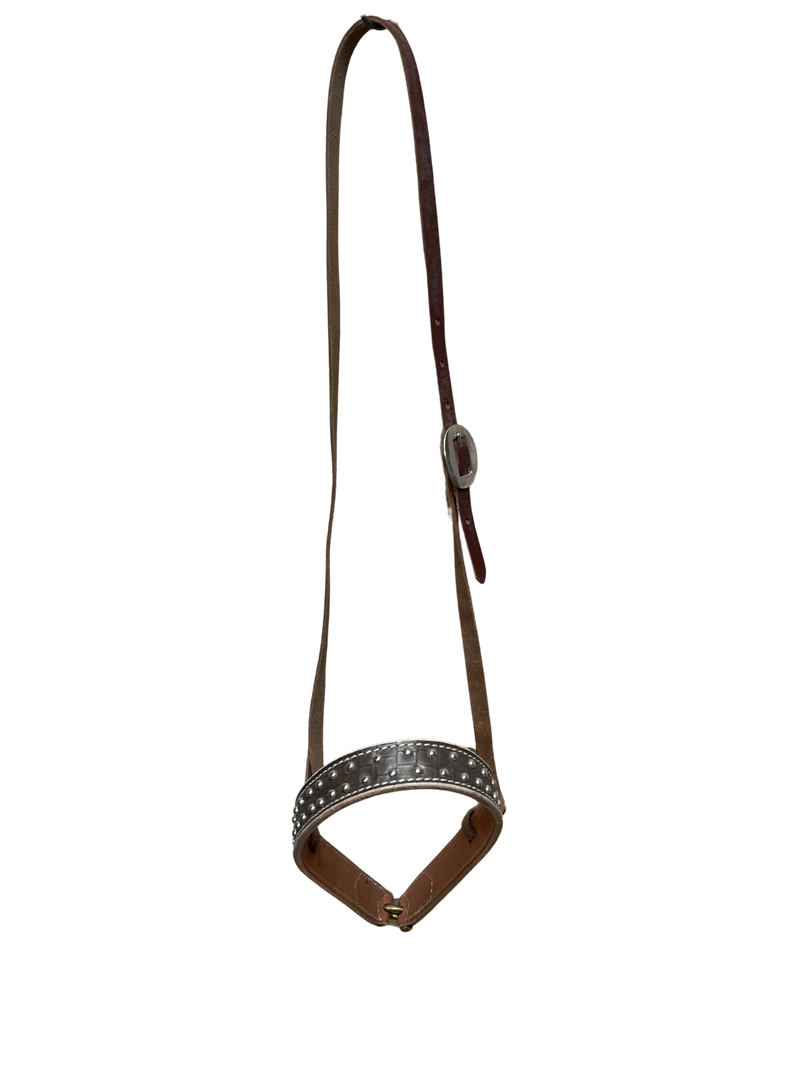Noseband Brown Gator Print With Spots