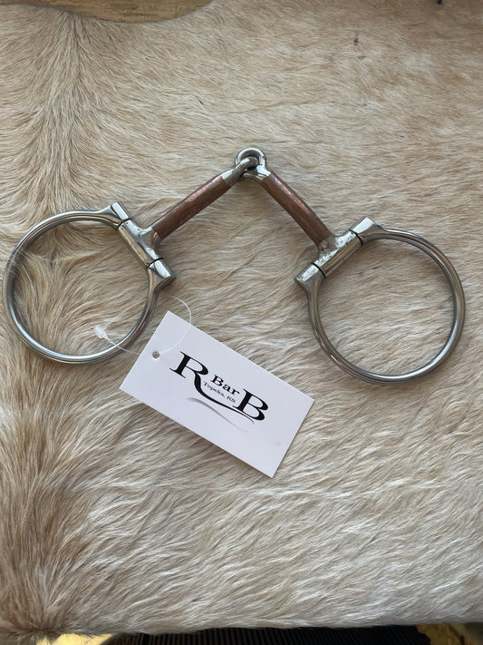 Used D-Ring Snaffle, Copper Mouth, 5"