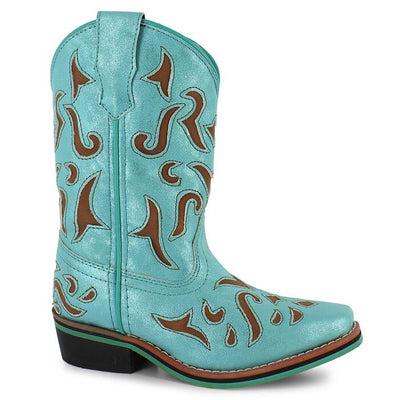 Kids Laredo Turquoise with Brown Inlay Boot