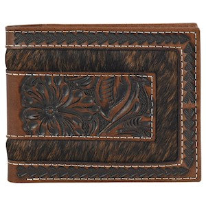 Justin Men's Leather w/Tooling Bifold Wallet