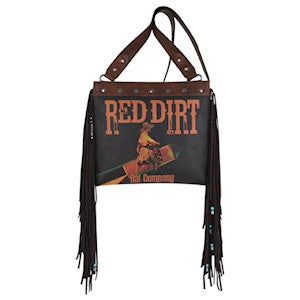 Red Dirt Hat Co. Ladies Crossbody w/Rocket Cowgirl and Leather Fringe