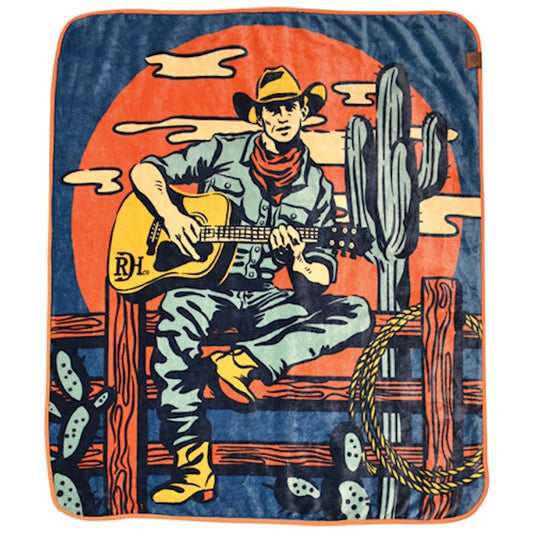 Red Dirt Hat Co. Singing Cowboy Fleece Blanket