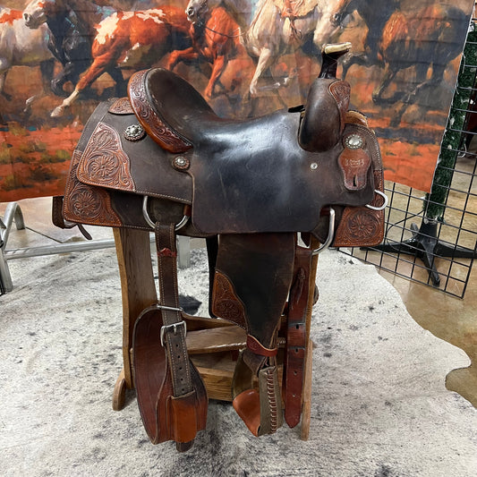 Used R Bar B Roper Saddle, 15" Seat