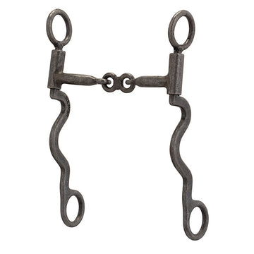 Weaver Pro Series Long 8-1/4" Cheek 3 Piece Dogbone Horse Bit, Buffed Black