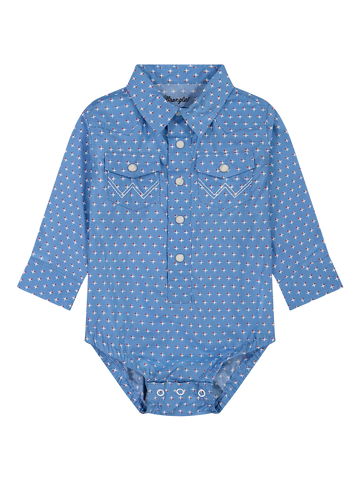 Wrangler Baby Boy's Americana Long Sleeve Western Snap Bodysuit