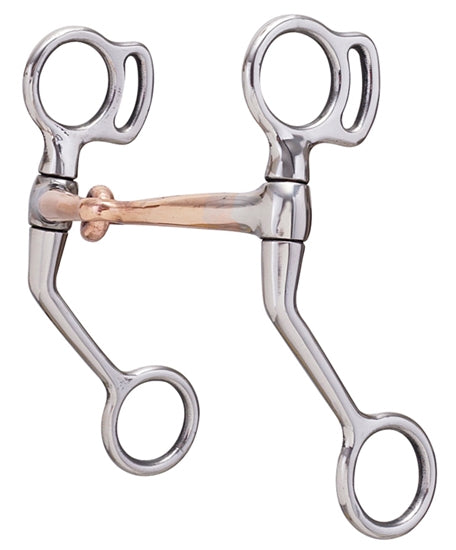 AHE Stainless Steel Mini Training Bit w/Copper Snaffle