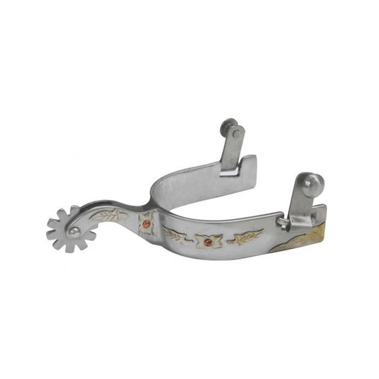 Stainless Steel Spurs with Gold Leaf Overlay