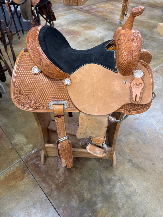 R Bar B Barrel Saddle, 13" Seat (Demo)