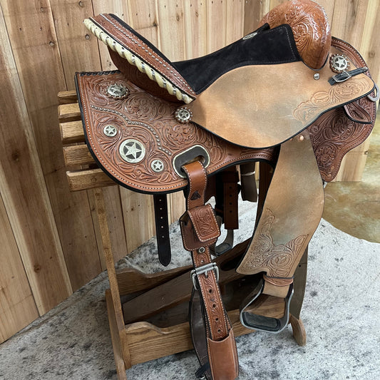 Used Circle Y KL Quick Shooter Flex2 Saddle, 16" Seat