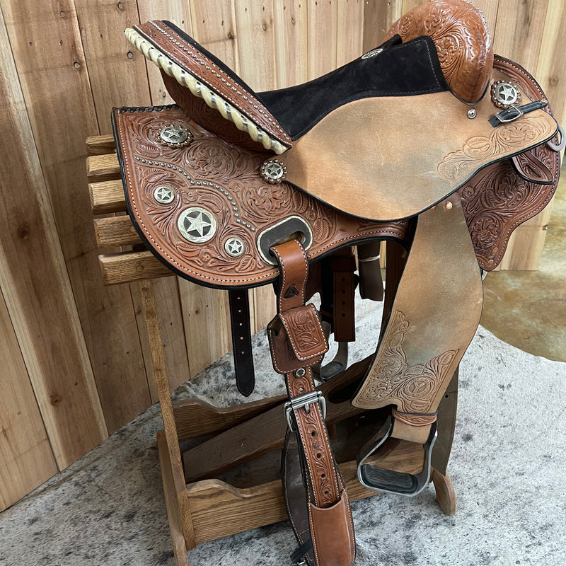 Used Circle Y KL Quick Shooter Flex2 Saddle, 16" Seat