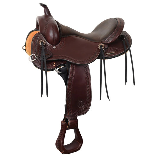 Circle Y 2611 Bluestem Wood Trail Saddle, 16", Wide Fit