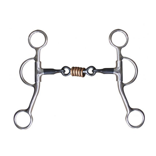 Stainless Steel 5" Dog Bone Snaffle with Rings