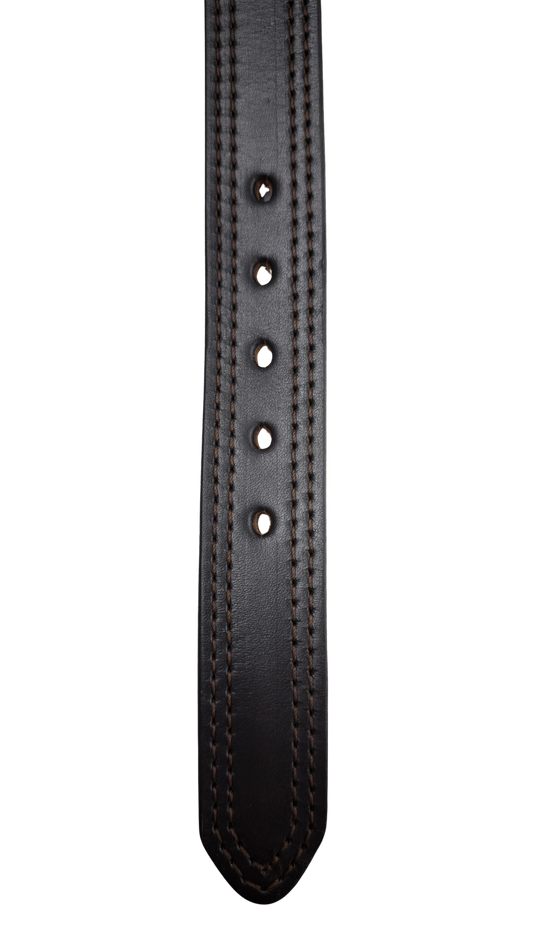 Heritage Men's The Texan Dark Brown Double Stitched Work Belt