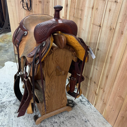 Used Belteton Saddle Shop Ranch Cutter Saddle, 15" Seat