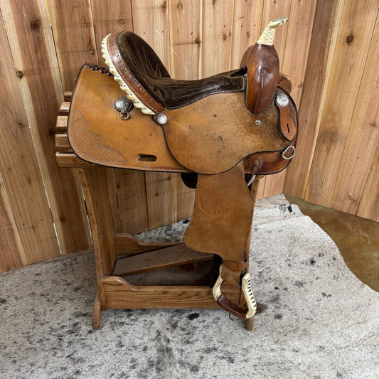 Used American Saddlery Barrel Saddle, 14" Seat