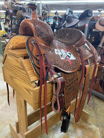 Tres Rios Ranch Cutter Saddle, 14" Seat