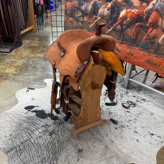 R Bar B Summit Series Barrel Saddle, 14.5" Seat