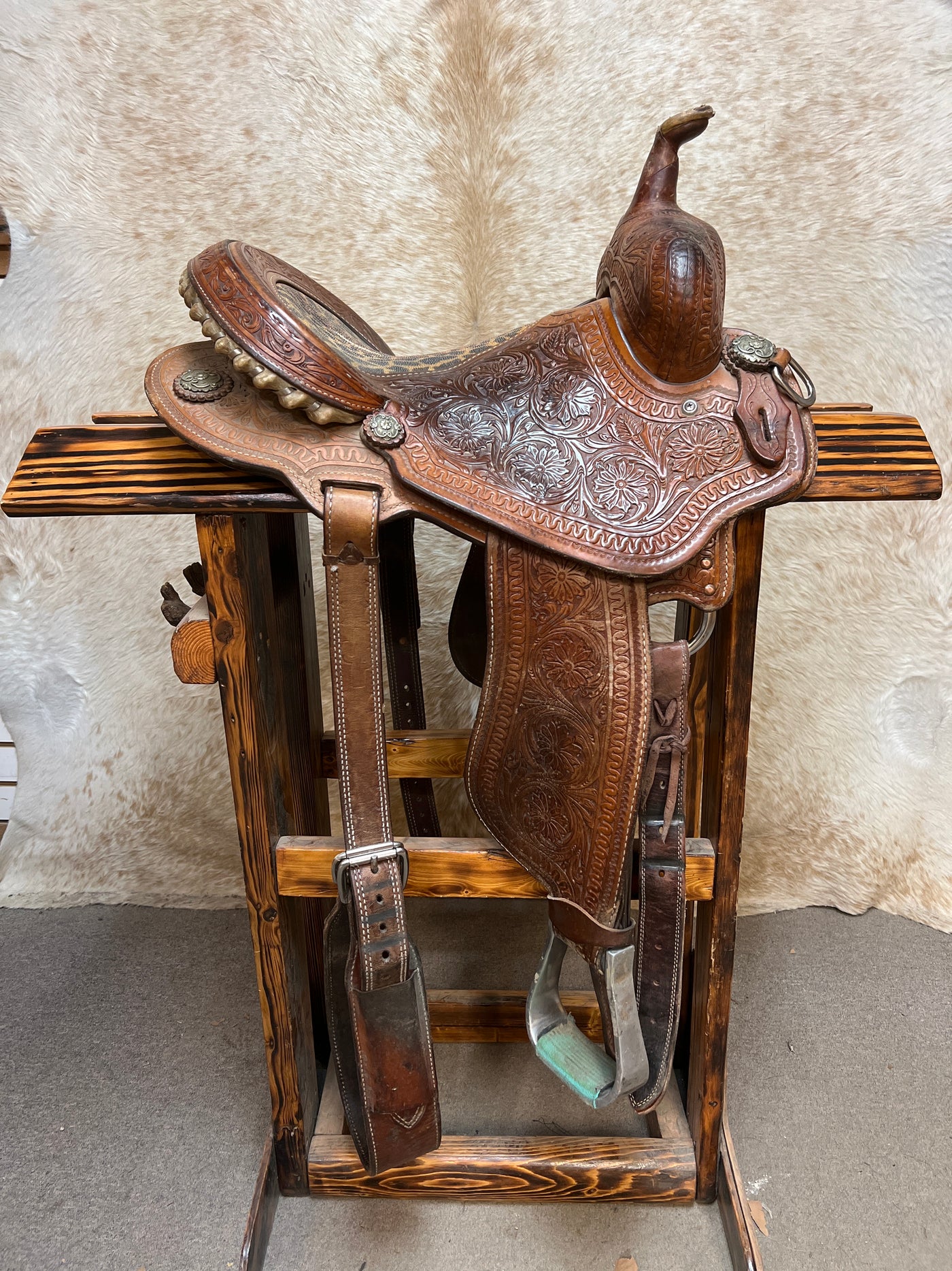 Used Cactus Charmayne James Barrel Saddle, 13.5"