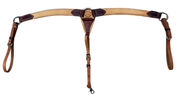 HR 1-1/2" Natural Leather Breast Collar