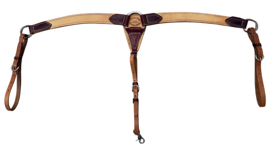 HR 1-1/2" Natural Leather Breast Collar