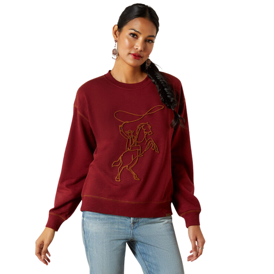Ariat Women's Cabernet Lasso Crewneck Sweatshirt