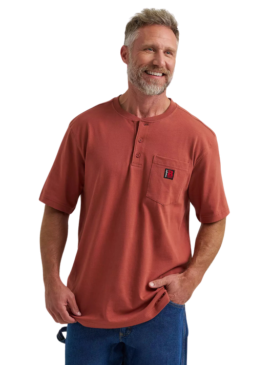 Wrangler Men's RIGGS Workwear Short Sleeve Relaxed Henley