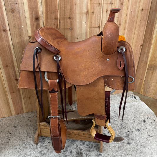 R Bar B Workhorse Ranch Cutter Saddle, 16" Seat