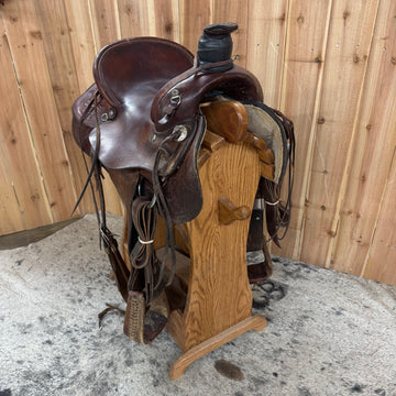Used Bona Allen Ranch Saddle, 15.5" Seat
