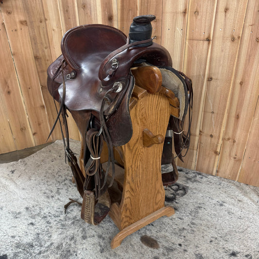 Used Bona Allen Ranch Saddle, 15.5" Seat
