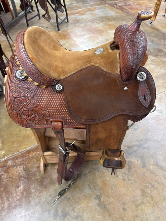 Used Martin Sherry Cervi Barrel Saddle, 14.5" Seat