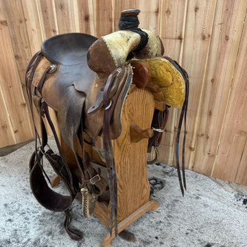 Used R Bar B Summit Series Seat Rig Rancher Saddle, 15.5" Seat