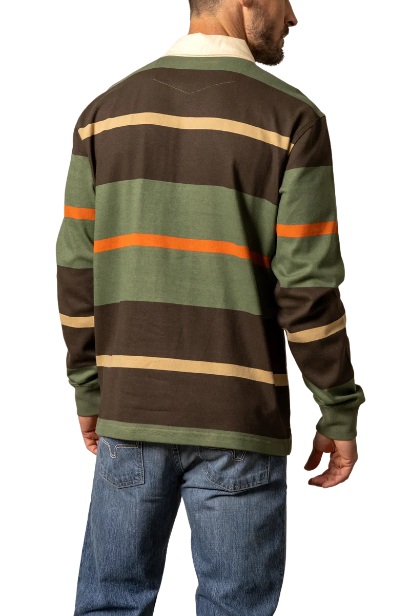 Kimes Men's Army Green Bulldog Rugby Shirt
