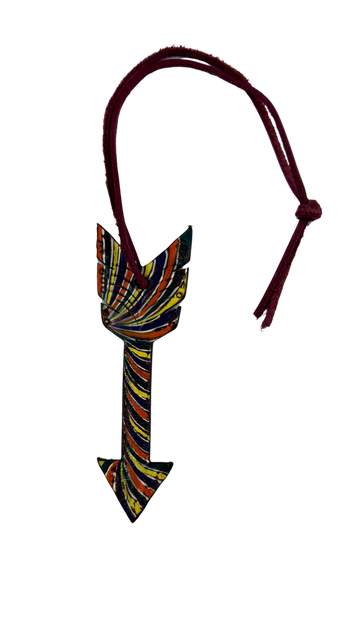 Rafter T Ranch Company Large Arrow Leather Saddle Charm