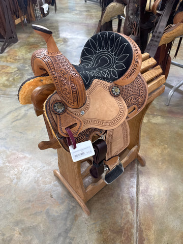 Cowboy Pro Youth Barrel Saddle, 10" Seat