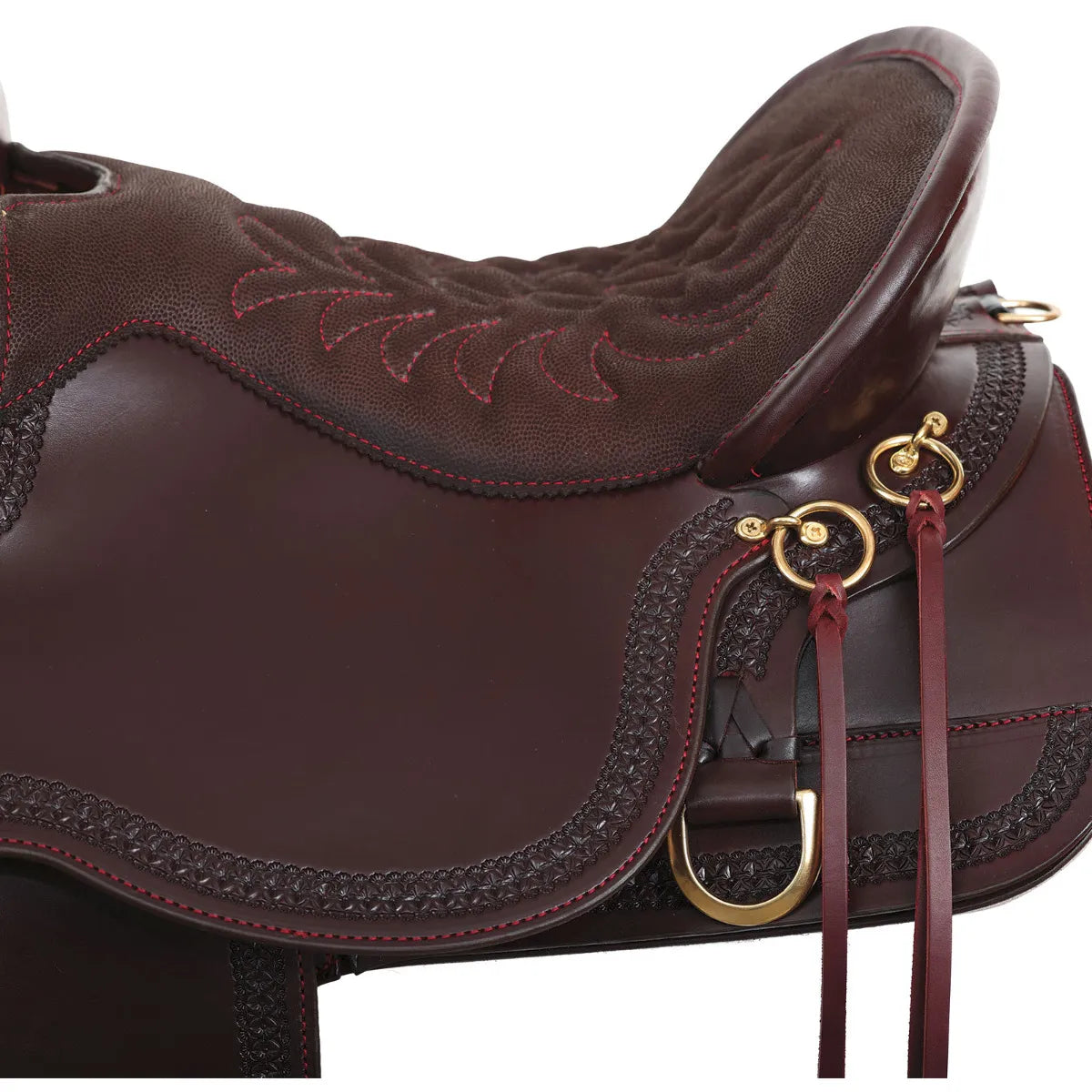 Tucker 360 Heritage High Plains Heavy Oil Chestnut Saddle, 16.5"