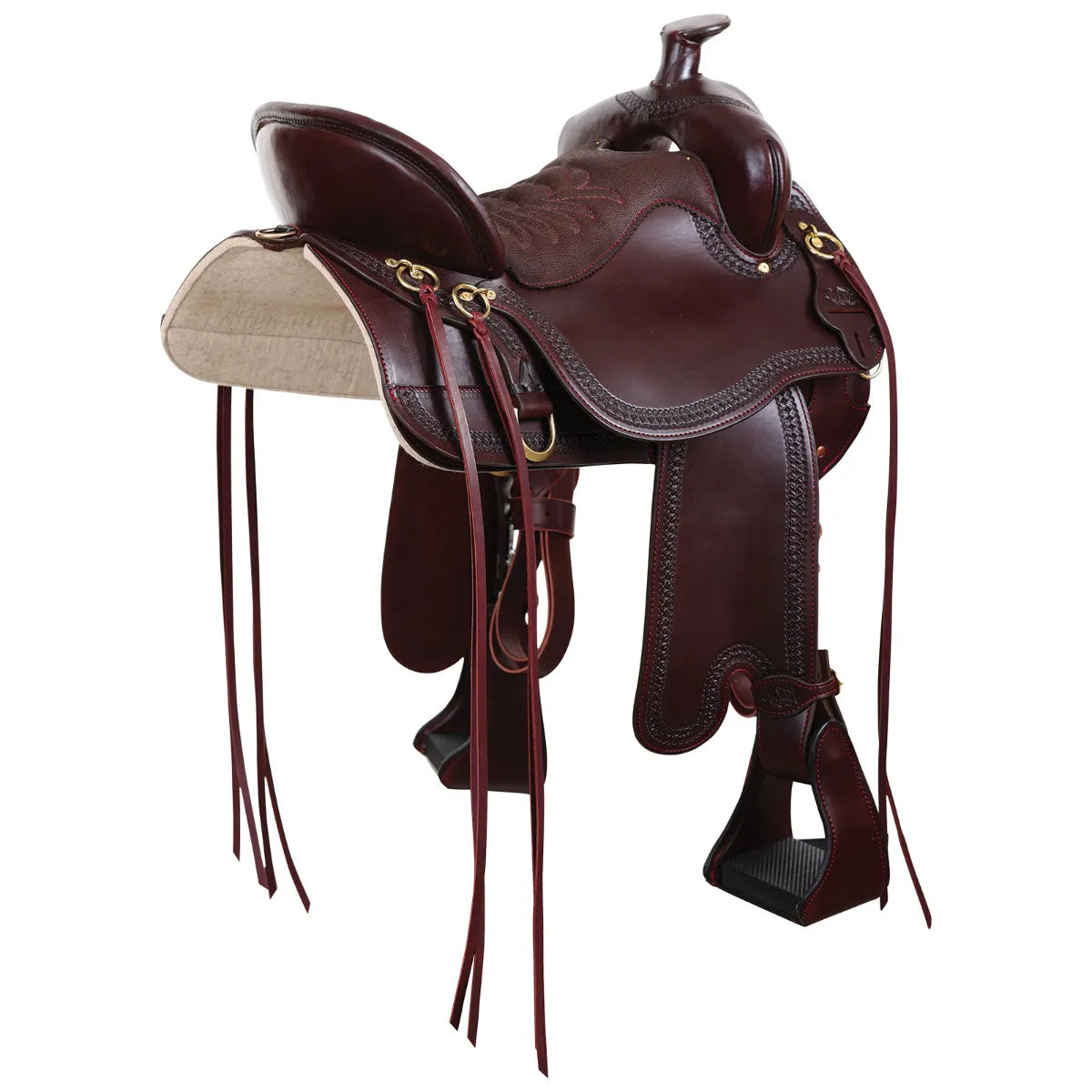 Tucker 360 Heritage High Plains Heavy Oil Chestnut Saddle, 16.5"