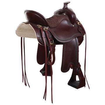 Tucker 360 Heritage High Plains Heavy Oil Chestnut Saddle, 17.5"