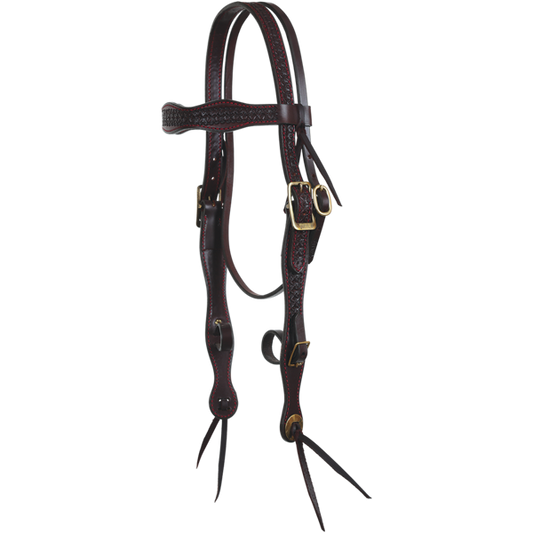 Tucker Heritage High Plains Headstall w/Red Stitching