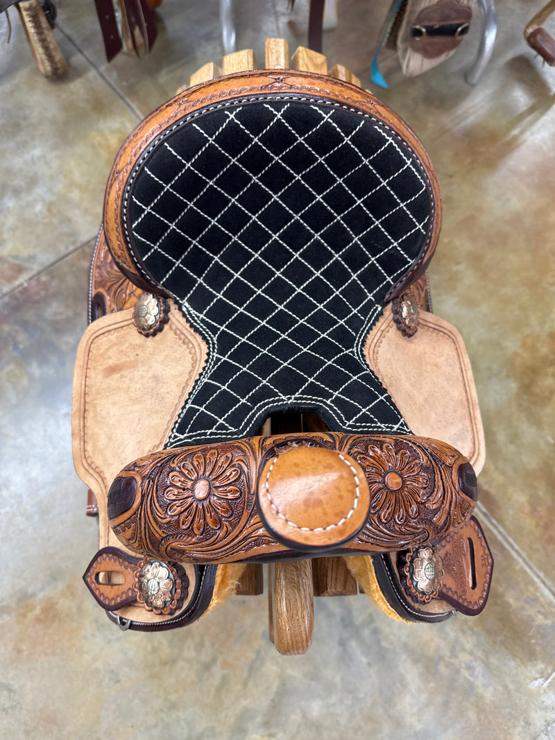 Cowboy Pro Youth Barrel Saddle, 10" Seat